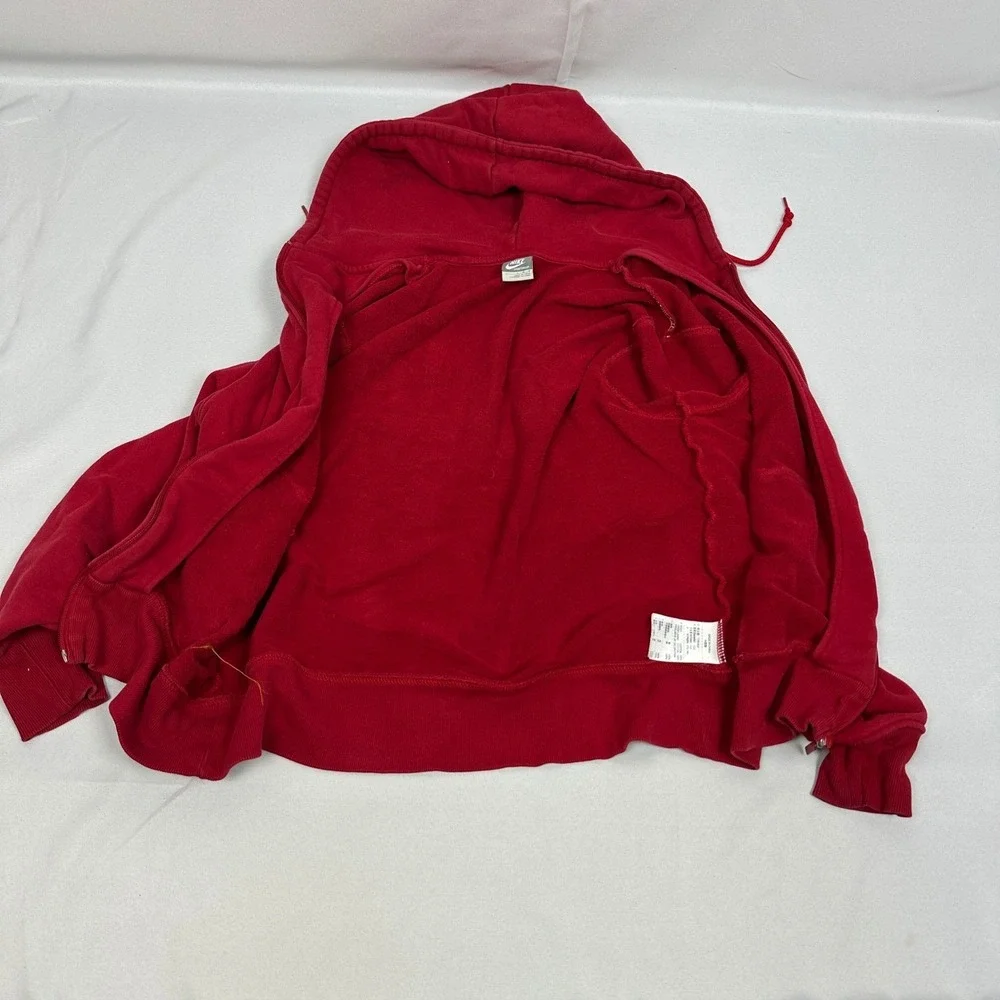 Nike Sportswear Hoodie Mens Large Red Zip Up 